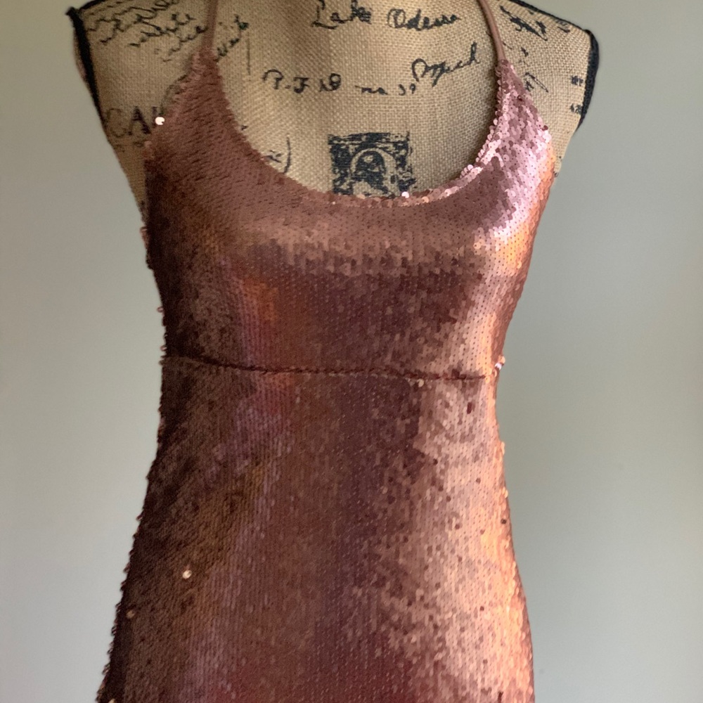 Nasty Gal Rose Gold sequin dress size 4 - Picture 12 of 16